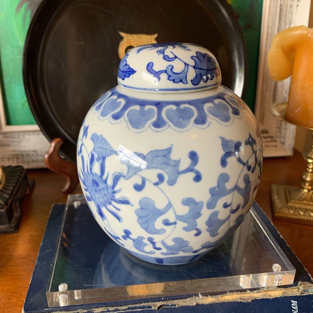 Ginger Jar Exclusively for Seymour Mann China Blue & White Porcelain Vase
